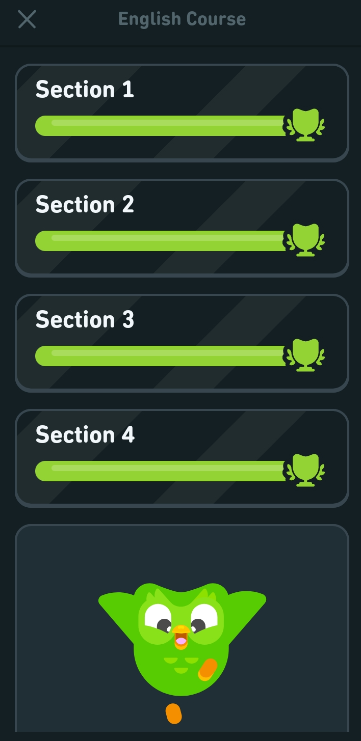 Duo Lingo Proof English